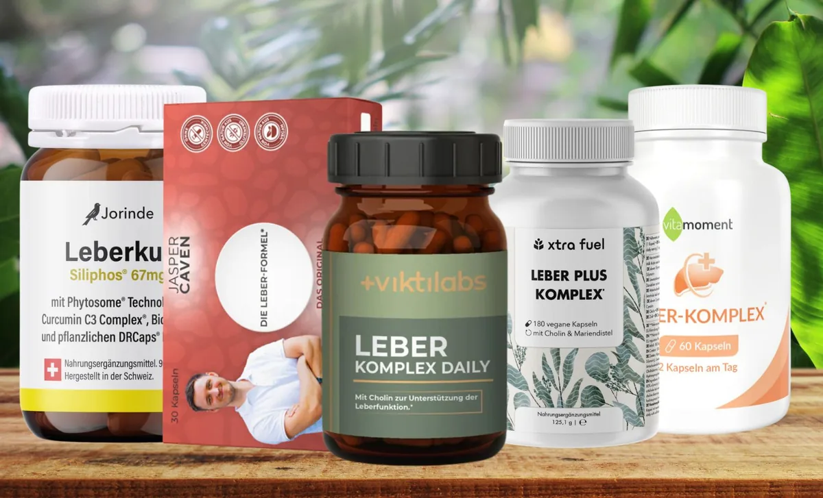 Fünf Leber-Komplex Präparate im Vergleich