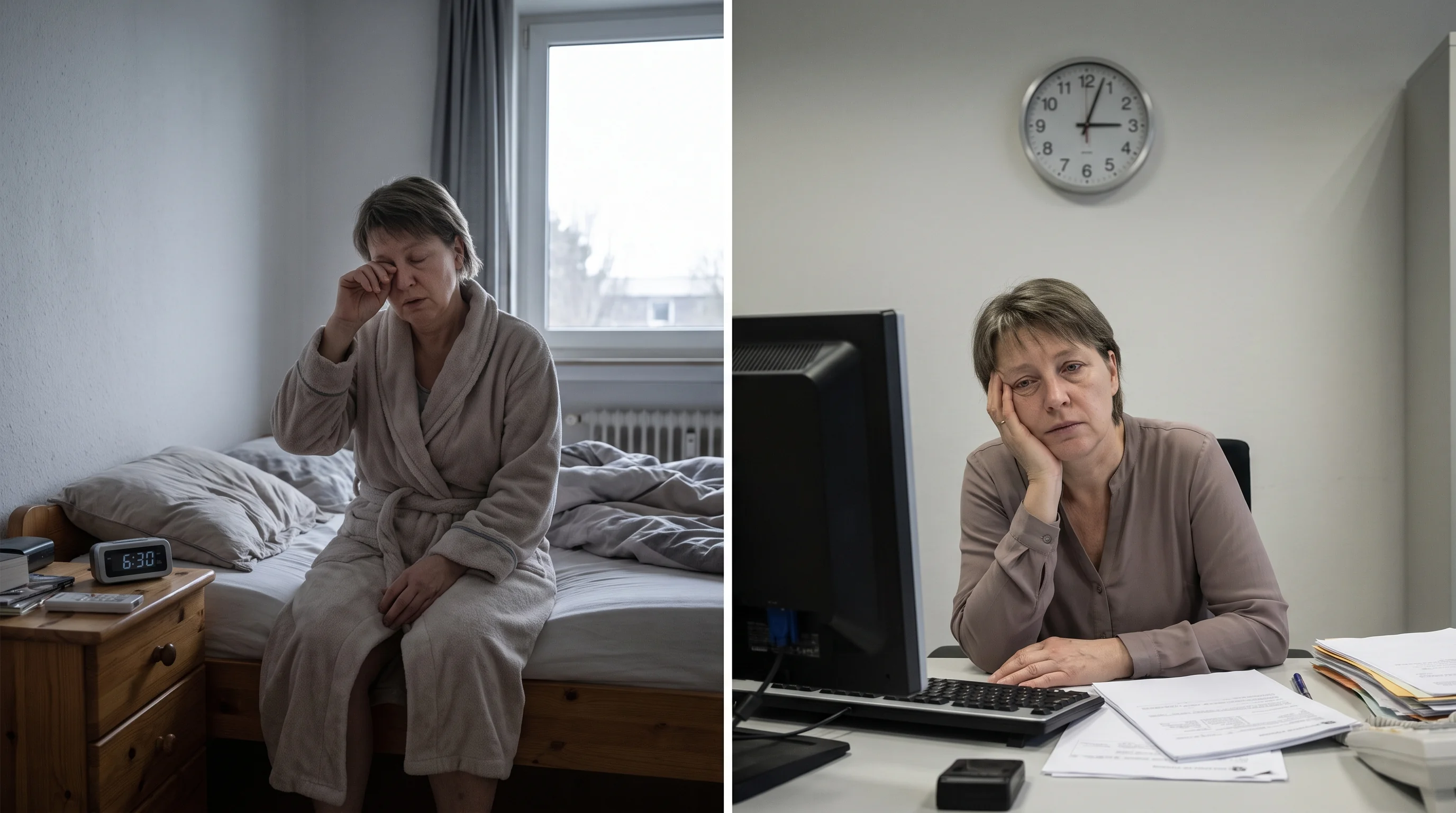 Frau erschöpft im Dauerstress
