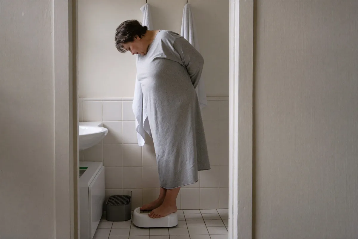 Frau nach dem Abnehmen mit der Abnehmspritze