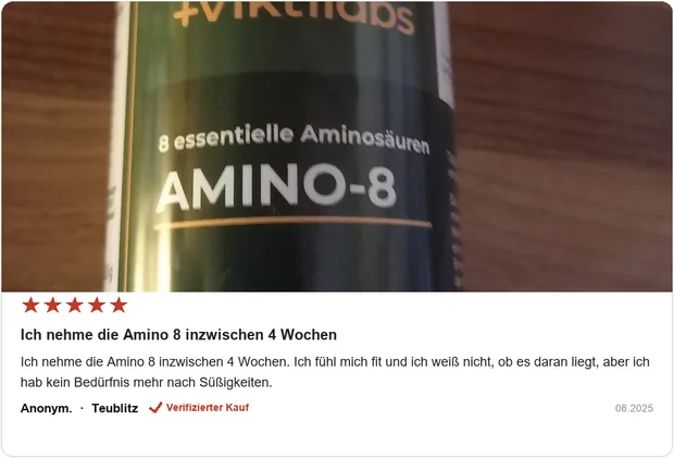 Echte Kundenbewertung Amino-8