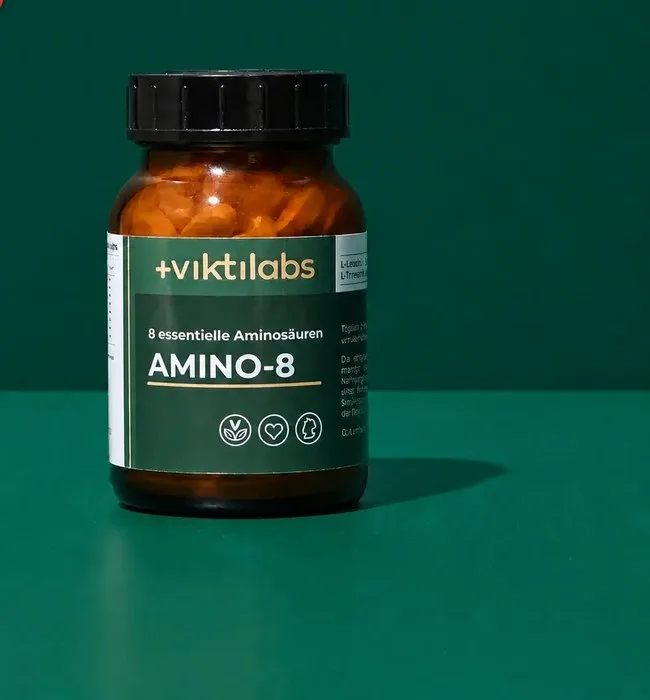 Amino-8 Probierpaket mit einem Glas