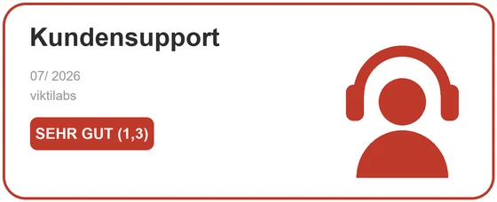 Kundensupport sehr gut, viktilabs