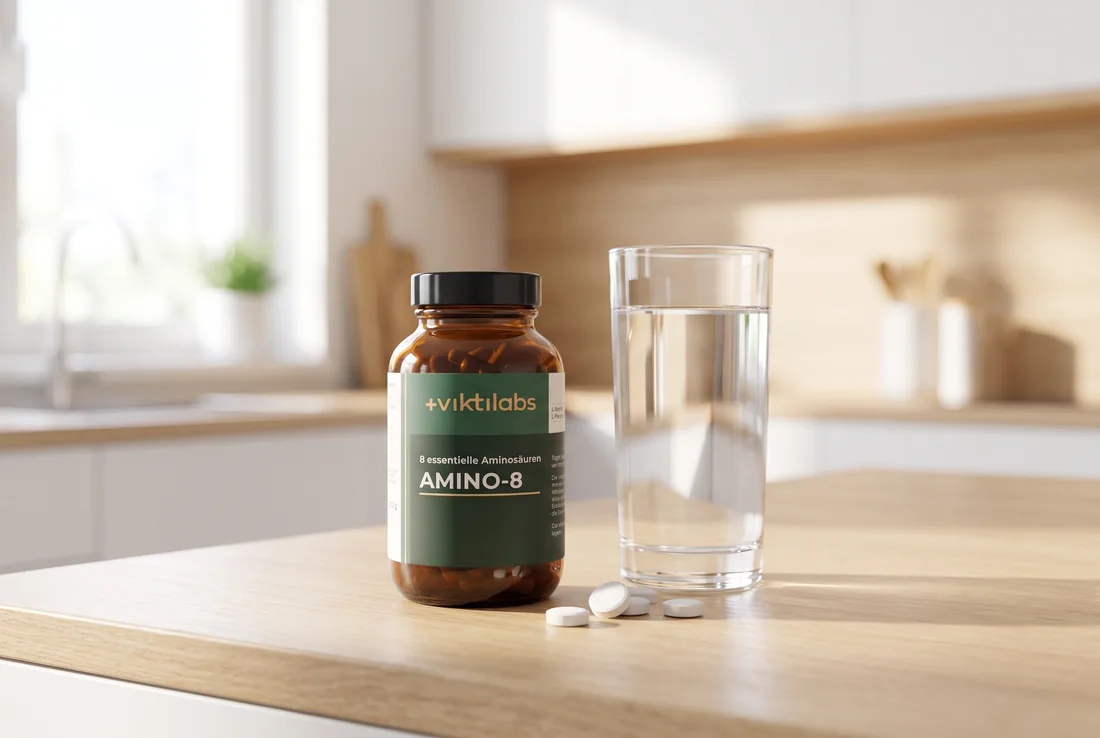 Amino 8 von Viktilabs mit Wasserglas