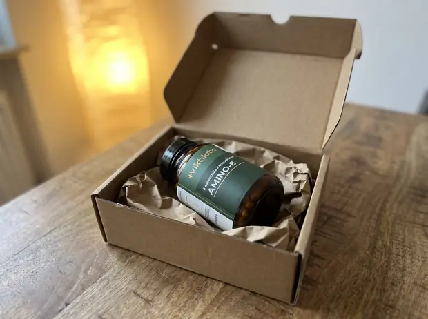 Amino 8 im ge&ouml;ffneten Paket