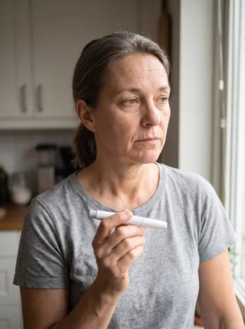 Frau nach mehreren Monaten Abnehmen